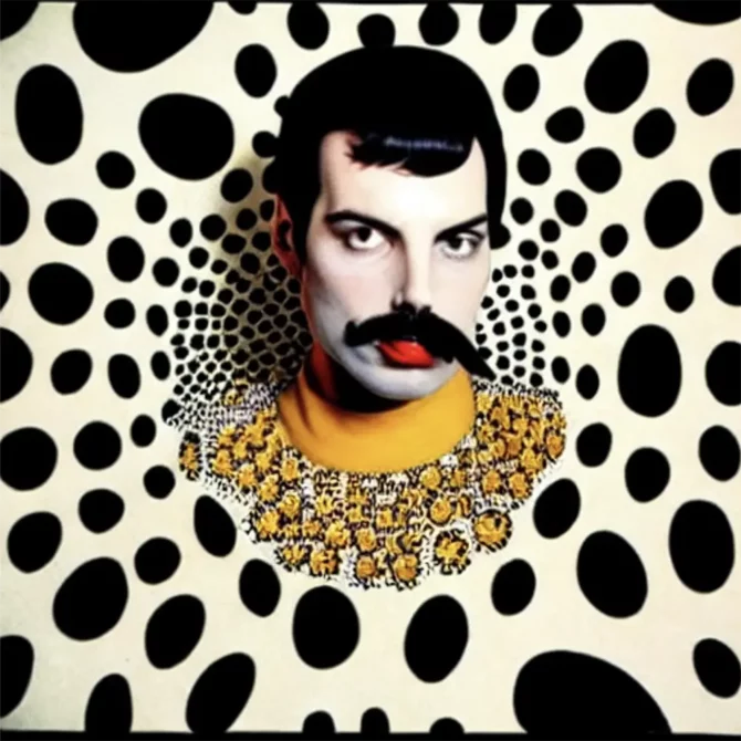 Freddie Mercury in the style of Yayoi Kusama     19